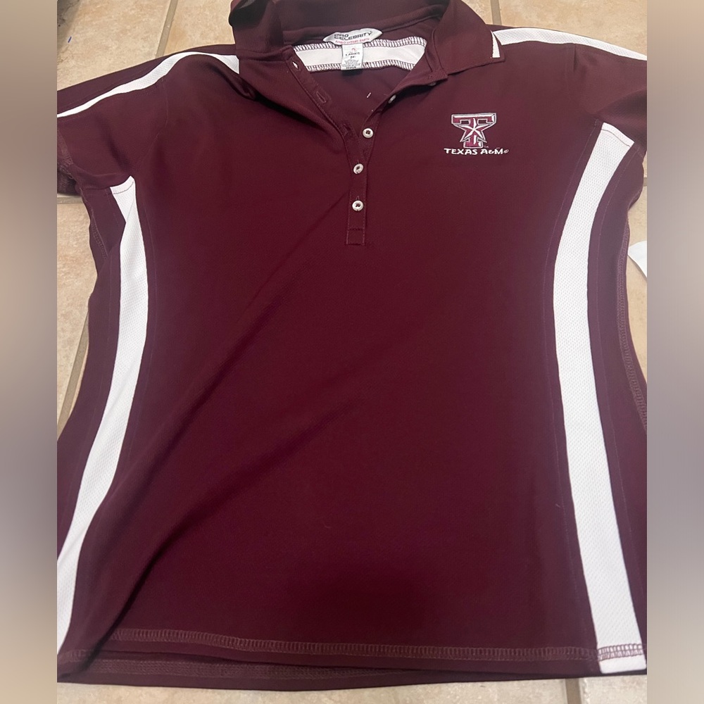 Womens texas A&M Martin white polo shirt